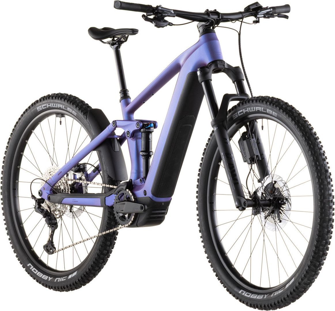 VTT Électrique Tout-Suspendu Cube Stereo Hybrid One44 EXC 800 12V 800 Wh Bosch 120 Nm 29'' Bleu Iris Violet 2026