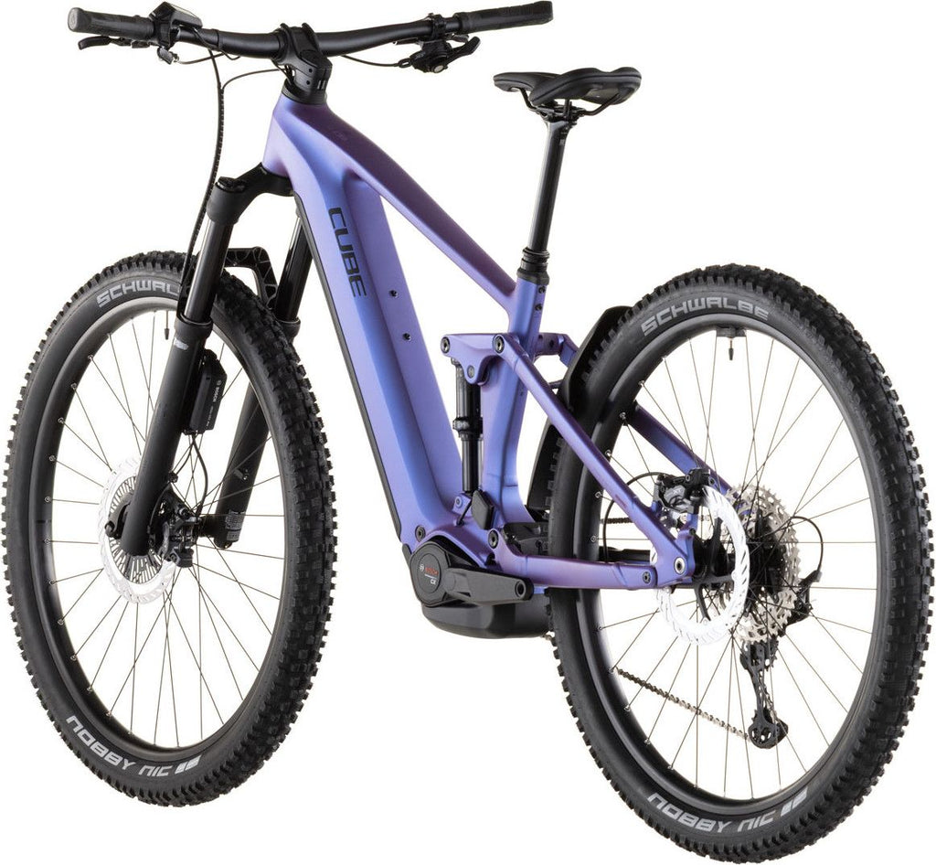 VTT Électrique Tout-Suspendu Cube Stereo Hybrid One44 EXC 800 12V 800 Wh Bosch 120 Nm 29'' Bleu Iris Violet 2026