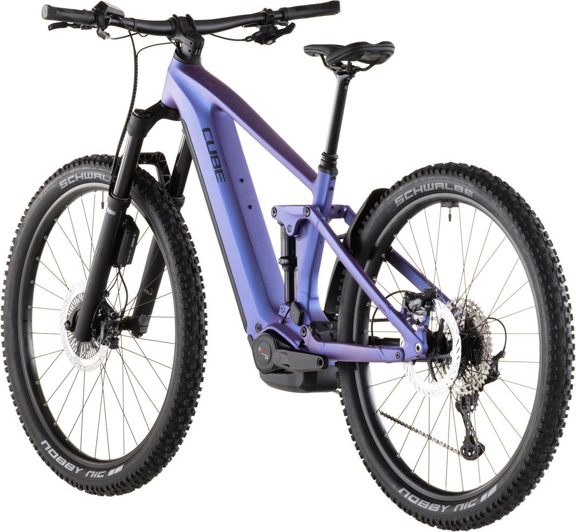 VTT Électrique Tout-Suspendu Cube Stereo Hybrid One44 EXC 800 12V 800 Wh Bosch 120 Nm 29'' Bleu Iris Violet 2026