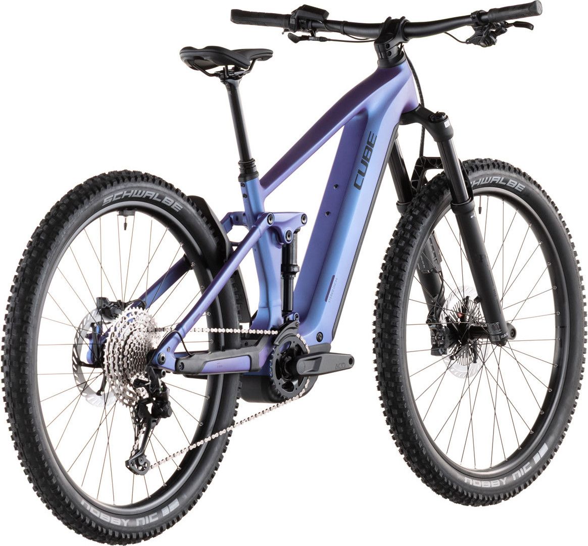 VTT Électrique Tout-Suspendu Cube Stereo Hybrid One44 EXC 800 12V 800 Wh Bosch 120 Nm 29'' Bleu Iris Violet 2026