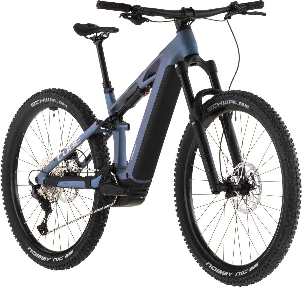 VTT Électrique Tout-Suspendu Cube Stereo Hybrid One44 HPC Race 800 12V 800 Wh Bosch 120 Nm 29'' Bleu Vert Smaragd 2026