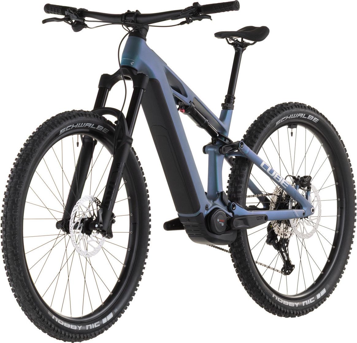 VTT Électrique Tout-Suspendu Cube Stereo Hybrid One44 HPC Race 800 12V 800 Wh Bosch 120 Nm 29'' Bleu Vert Smaragd 2026