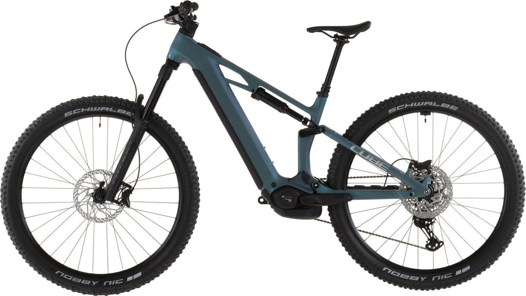 VTT Électrique Tout-Suspendu Cube Stereo Hybrid One44 HPC Race 800 12V 800 Wh Bosch 120 Nm 29'' Bleu Vert Smaragd 2026