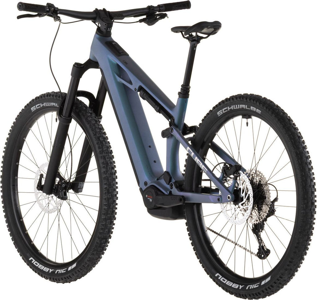 VTT Électrique Tout-Suspendu Cube Stereo Hybrid One44 HPC Race 800 12V 800 Wh Bosch 120 Nm 29'' Bleu Vert Smaragd 2026