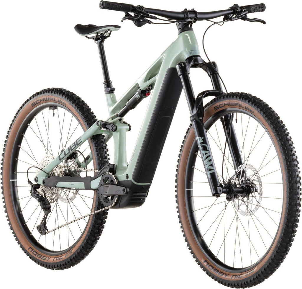 VTT Électrique Tout-Suspendu Cube Stereo Hybrid One44 HPC Race 800 12V 800 Wh 29'' Bosch 120 Nm Vert Dried Herbs 2026