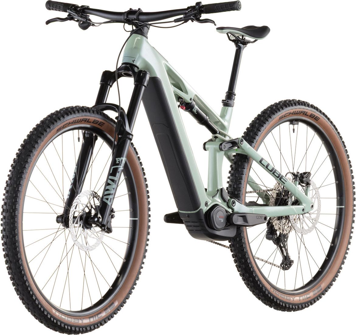 VTT Électrique Tout-Suspendu Cube Stereo Hybrid One44 HPC Race 800 12V 800 Wh 29'' Bosch 120 Nm Vert Dried Herbs 2026