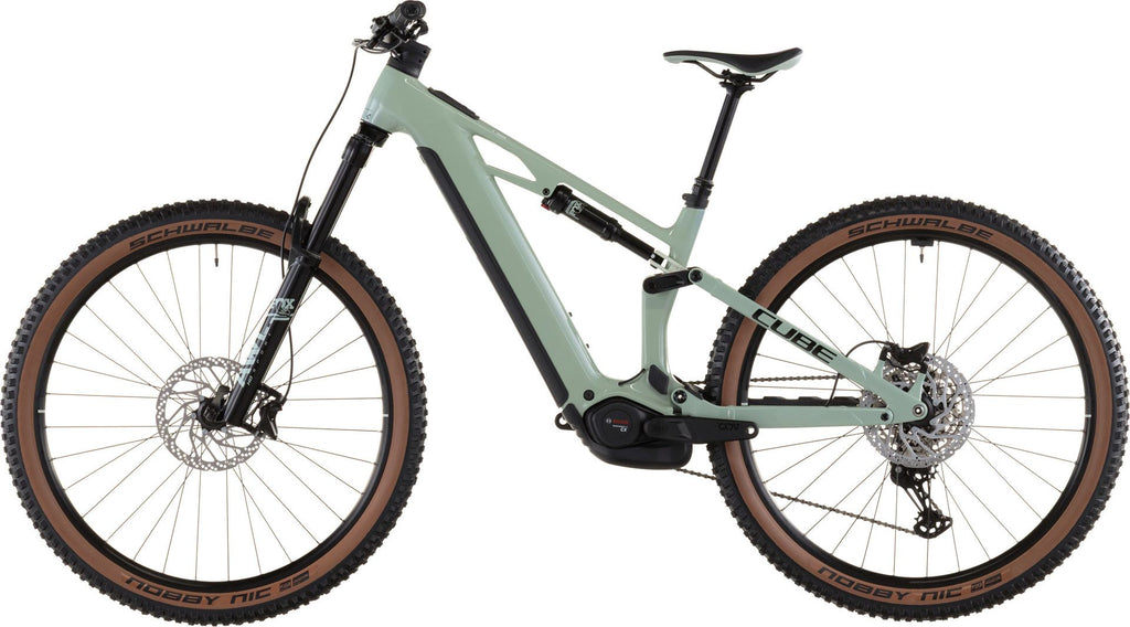 VTT Électrique Tout-Suspendu Cube Stereo Hybrid One44 HPC Race 800 12V 800 Wh 29'' Bosch 120 Nm Vert Dried Herbs 2026