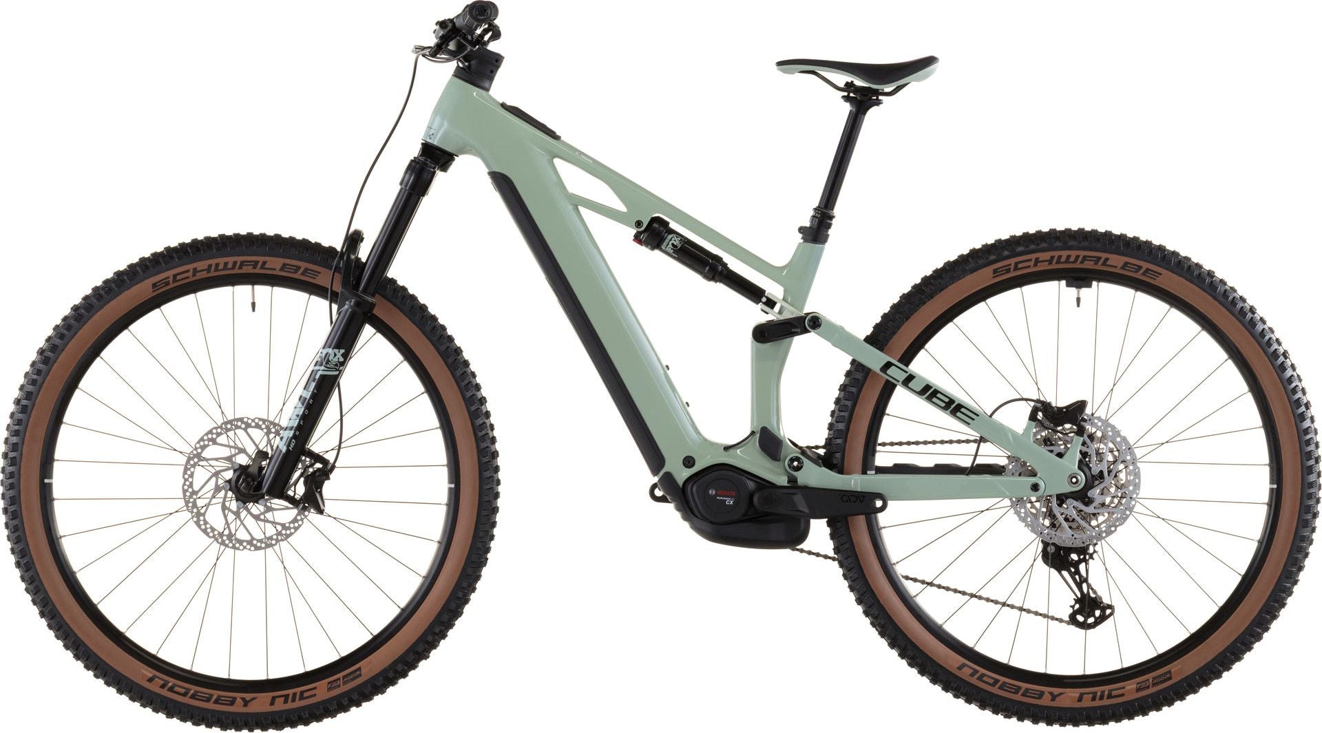 VTT Électrique Tout-Suspendu Cube Stereo Hybrid One44 HPC Race 800 12V 800 Wh 29'' Bosch 120 Nm Vert Dried Herbs 2026
