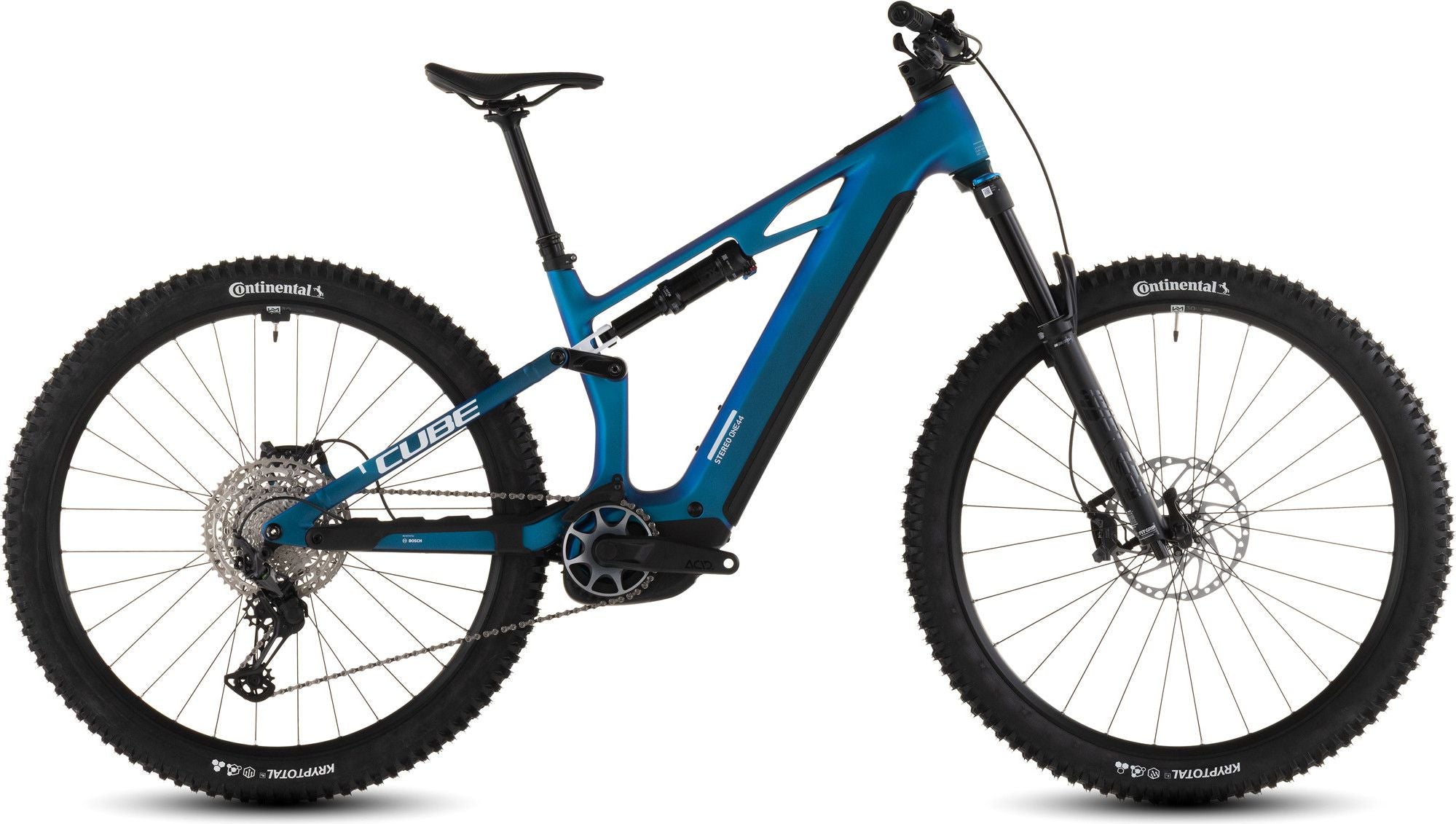 VTT Électrique Tout-Suspendu Cube Stereo Hybrid One44 HPC SLX 800 12V 800 Wh Bosch 120 Nm 27.5'' Bleu Nebula 2026