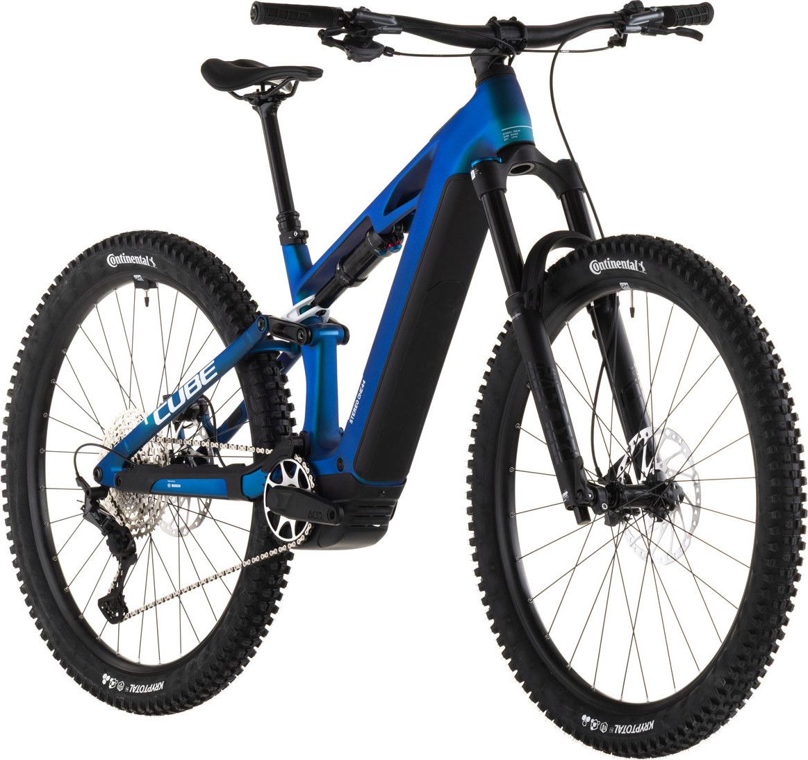VTT Électrique Tout-Suspendu Cube Stereo Hybrid One44 HPC SLX 800 12V 800 Wh Bosch 120 Nm 27.5'' Bleu Nebula 2026