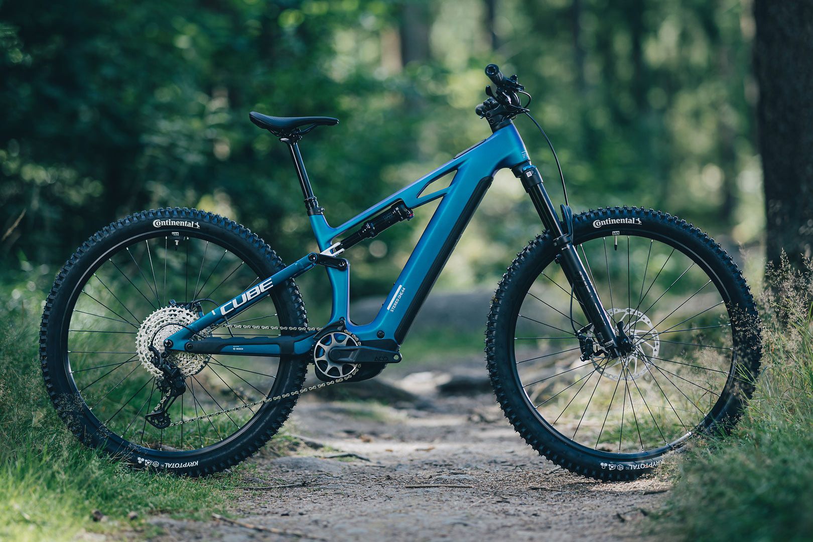 VTT Électrique Tout-Suspendu Cube Stereo Hybrid One44 HPC SLX 800 12V 800 Wh Bosch 120 Nm 27.5'' Bleu Nebula 2026