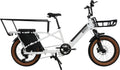 Vélo Cargo Longtail Électrique Bicyklet Shimano Deore 10V 670 Wh 20'' Blanc
