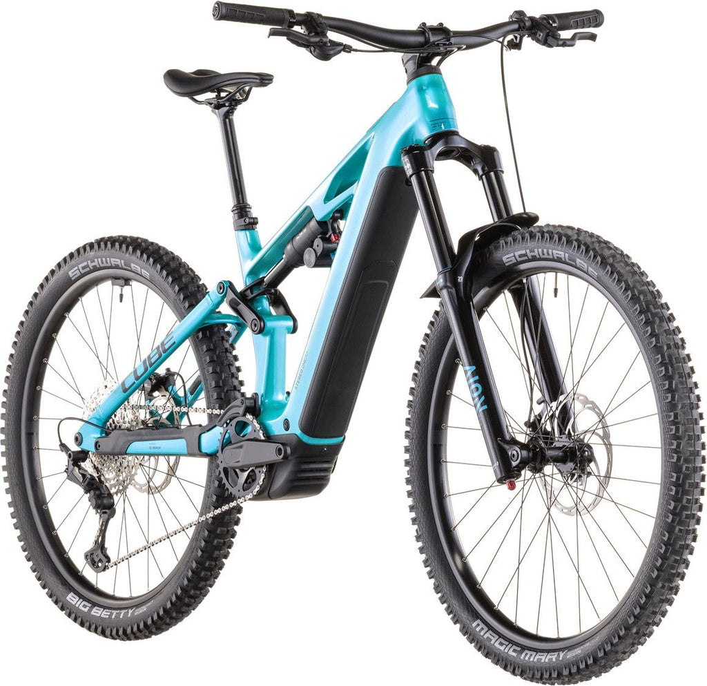 VTT Électrique Tout-Suspendu Cube Stereo Hybrid One77 HPC Race 800 12V 800 Wh Bosch 120 Nm 29''/27.5'' Bleu Swimming Pool 2026