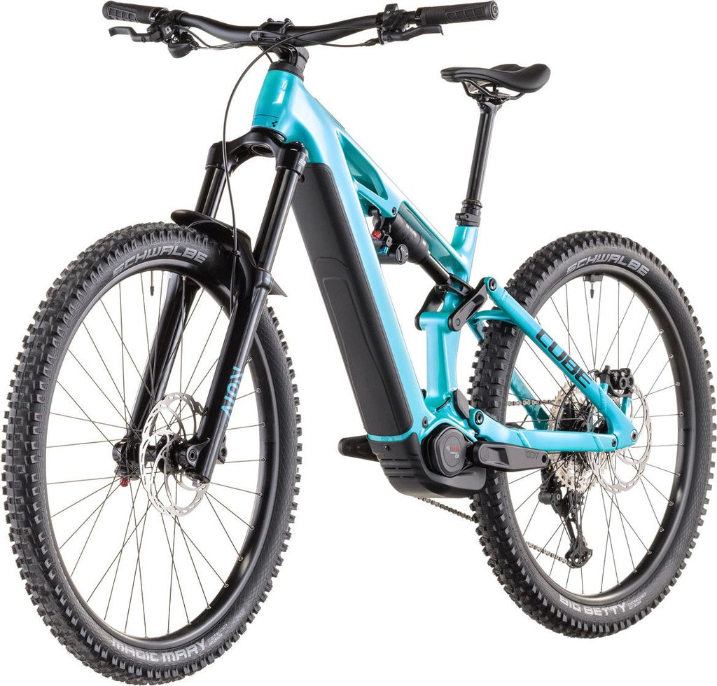 VTT Électrique Tout-Suspendu Cube Stereo Hybrid One77 HPC Race 800 12V 800 Wh Bosch 120 Nm 29''/27.5'' Bleu Swimming Pool 2026