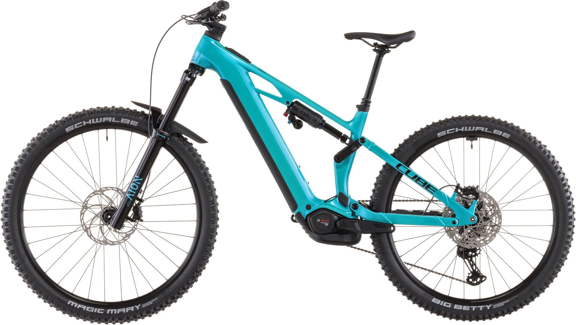VTT Électrique Tout-Suspendu Cube Stereo Hybrid One77 HPC Race 800 12V 800 Wh Bosch 120 Nm 29''/27.5'' Bleu Swimming Pool 2026