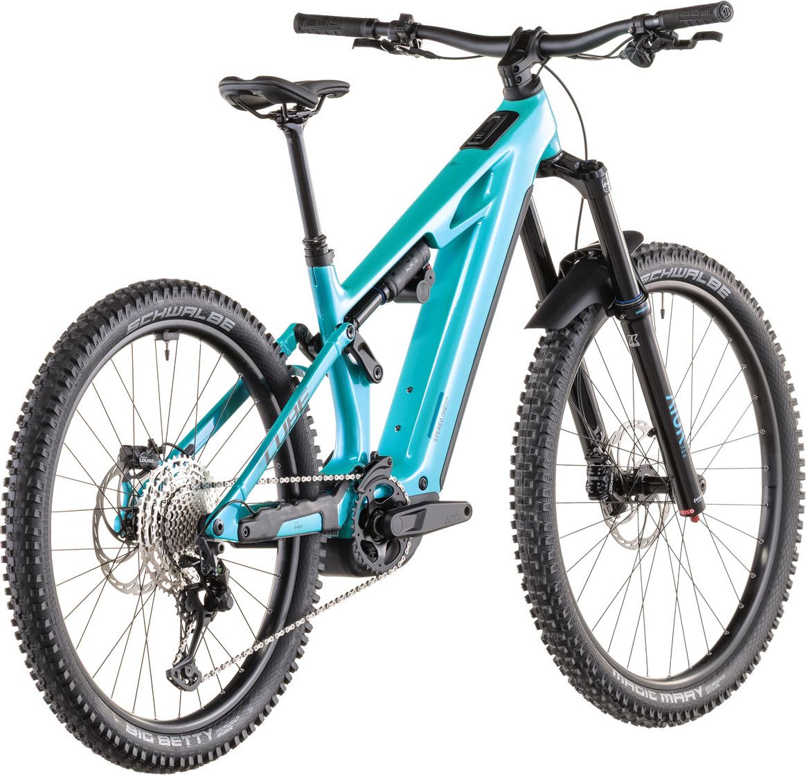 VTT Électrique Tout-Suspendu Cube Stereo Hybrid One77 HPC Race 800 12V 800 Wh Bosch 120 Nm 29''/27.5'' Bleu Swimming Pool 2026