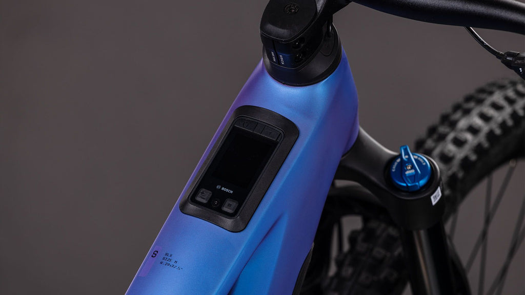 VTT Électrique Tout-Suspendu Cube Stereo Hybrid One77 HPC SLX 800 12V 800 Wh Bosch 120 Nm 29''/27.5'' Bleu Iris Violet 2026