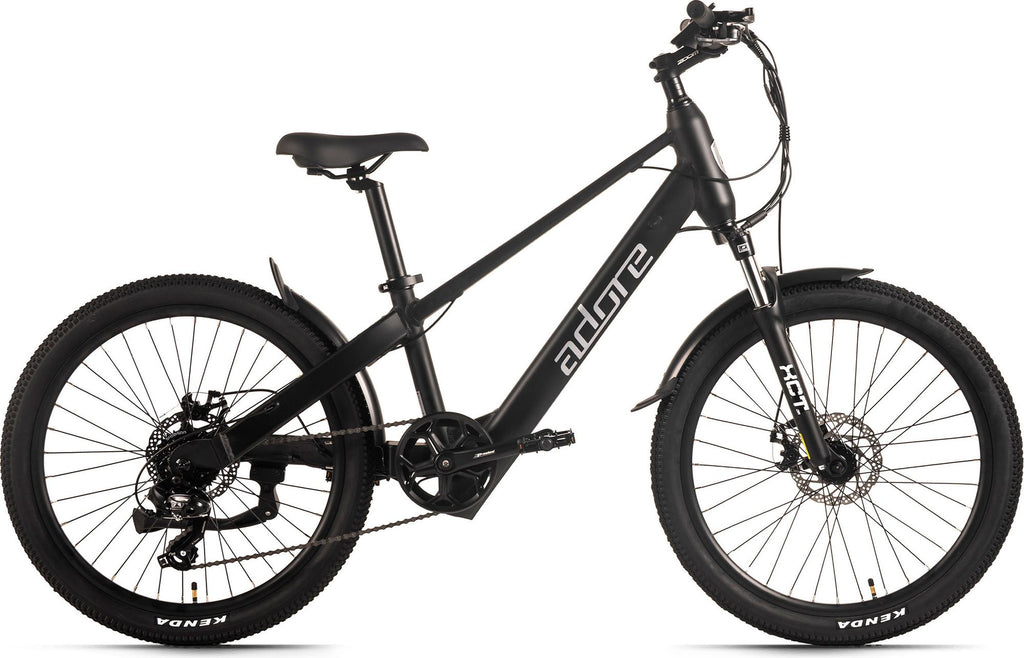 Adore vélo à assistance électrique enfants 24 aluminium kids vélo de ville Kd-240 moteur arrière 35nm / 10,4Ah noir mat