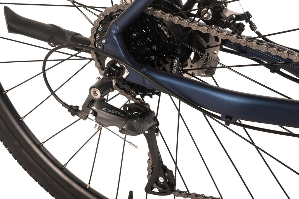 Adore vélo gravel électrique 28 aluminium vélo de route Gtr-770 moteur arrière 35nm / 9,8Ah bleu foncé mat