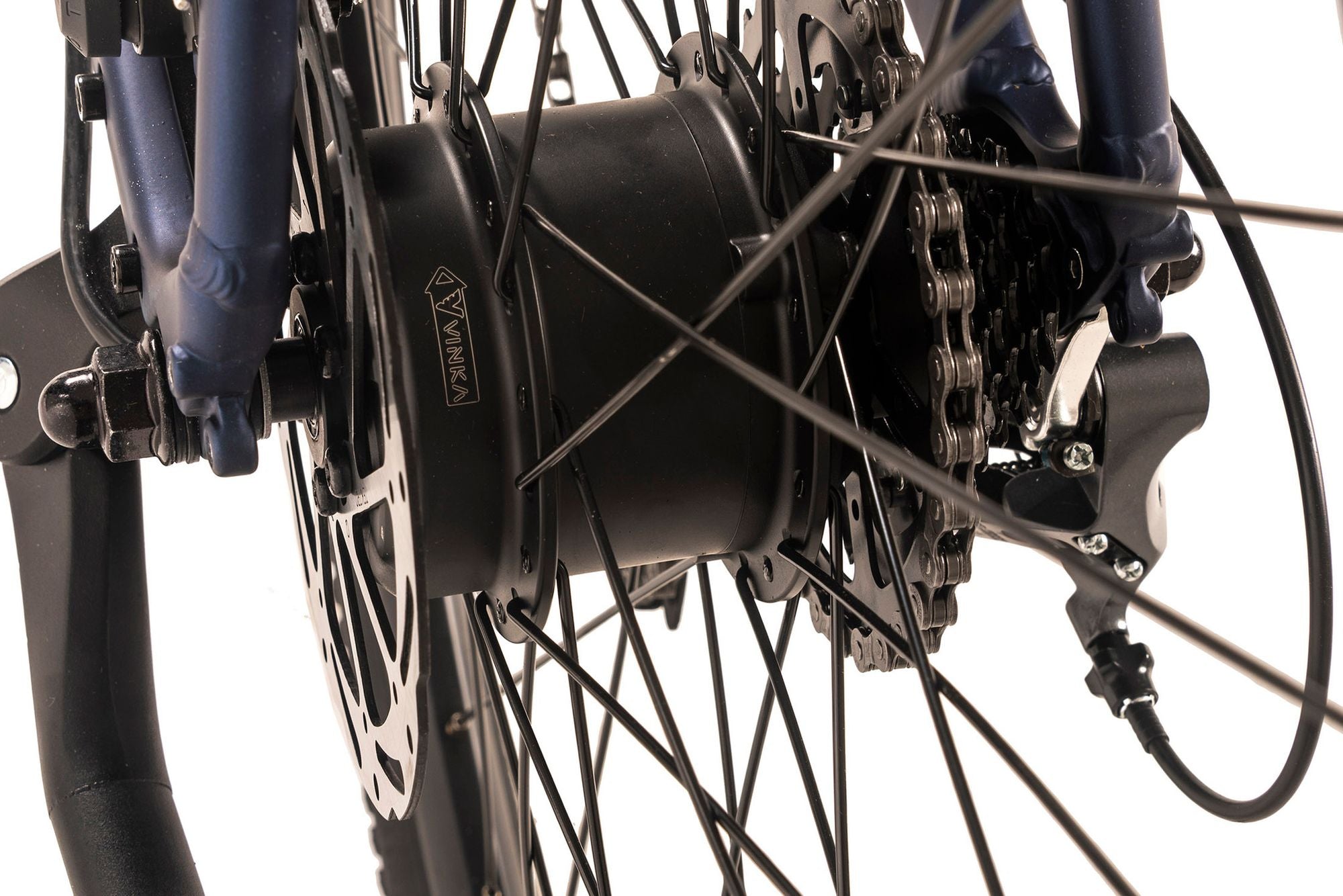 Adore vélo gravel électrique 28 aluminium vélo de route Gtr-770 moteur arrière 35nm / 9,8Ah bleu foncé mat