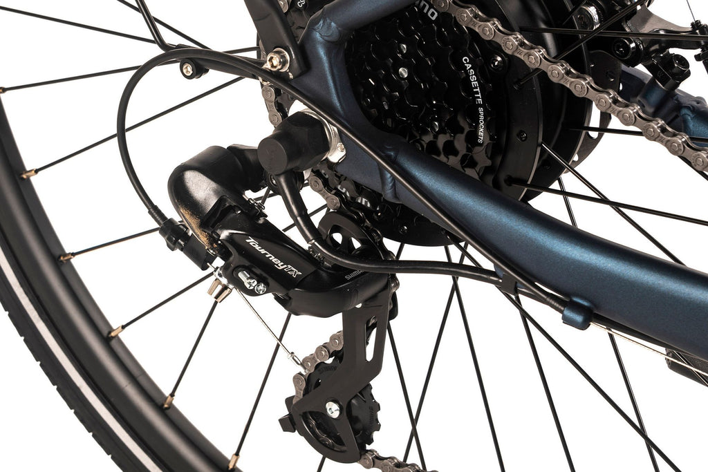 VTC électrique Adore 28'' aluminium Atr-190 moteur arrière 50nm / 15Ah bleu foncé mat