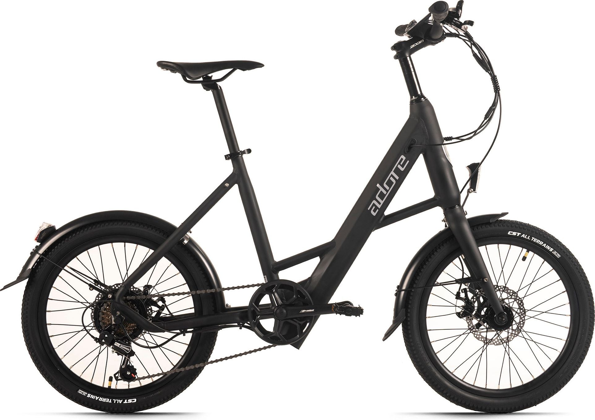 Adore vélo électrique compact 20 aluminium C-200 compact bike moteur arrière 45nm / 10,4Ah noir mat