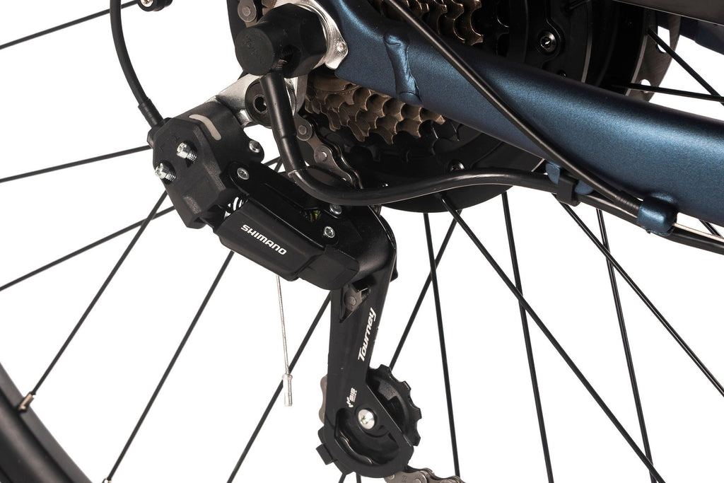 Vélo de ville électrique Adore 28 aluminium citybike Cv-190 moteur arrière 50nm / 15Ah deep blue mat