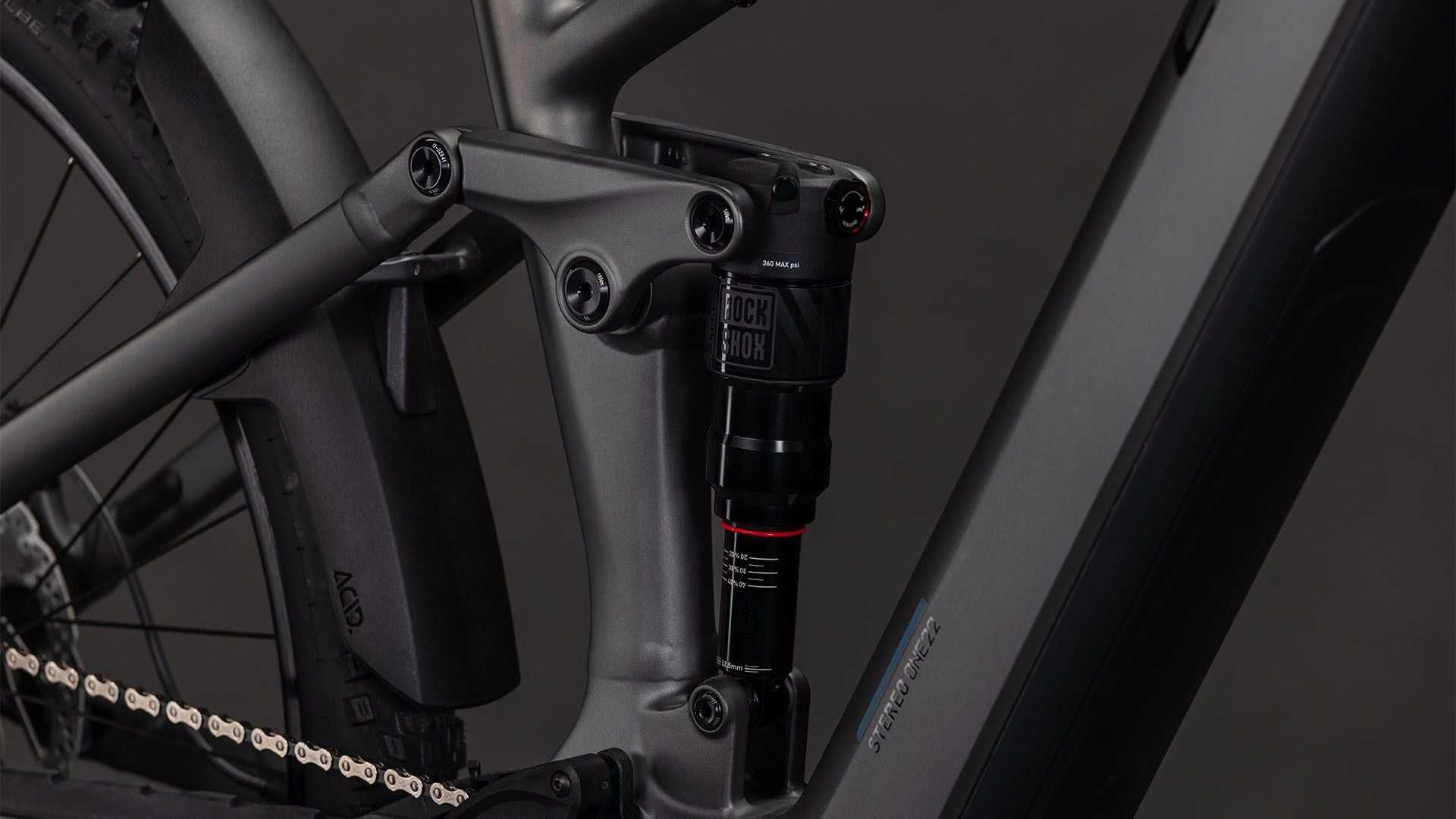 VTT Électrique Tout-Suspendu Cube Stereo Hybrid One22 Race 800 12V 800 Wh Bosch 120 Nm 29'' Gris Slab 2026