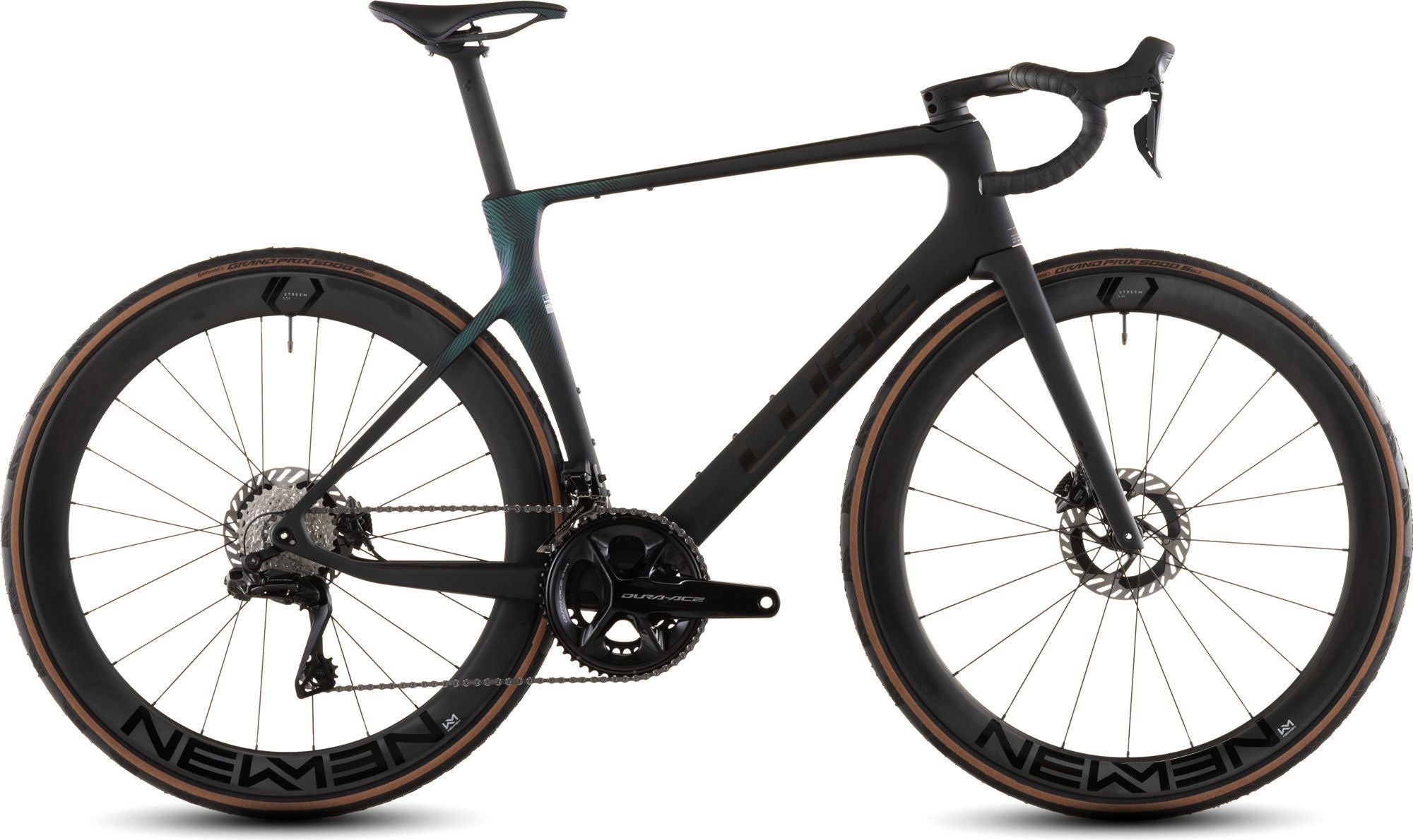 Vélo de Route Cube Agree C:62 SLT Shimano Dura-Ace Di2 12V 700 mm Vert Bleu Fusion 2026