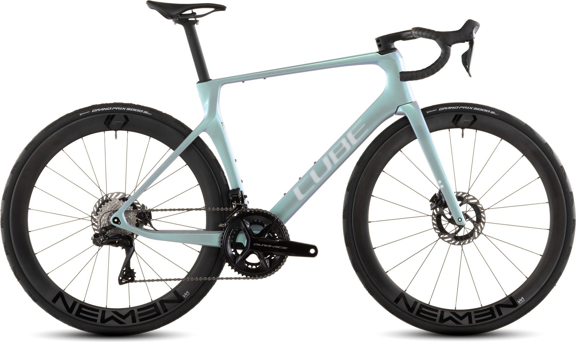 Vélo de Route Cube Agree C:62 SLT Shimano Dura-Ace Di2 12V 700 mm Vert Bleu Fusion 2026