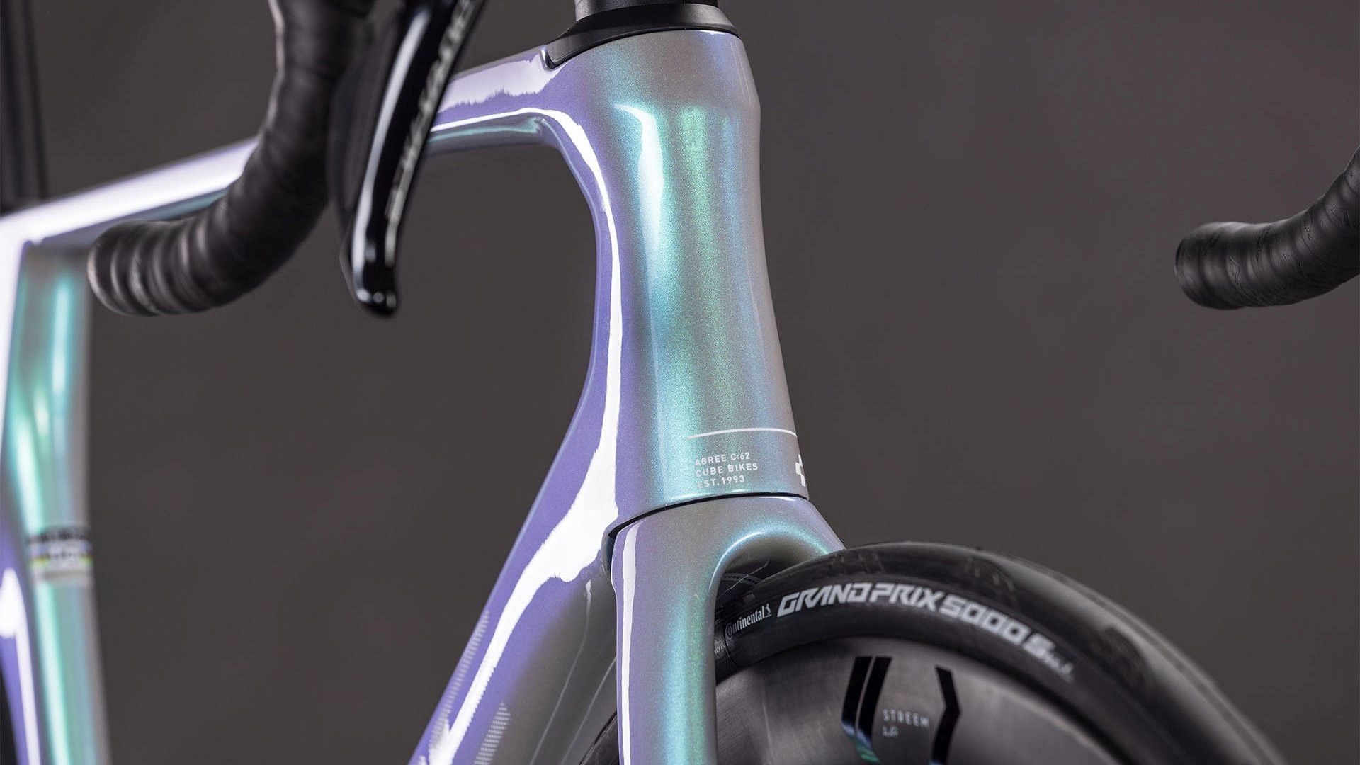 Vélo de Route Cube Agree C:62 SLT Shimano Dura-Ace Di2 12V 700 mm Vert Bleu Fusion 2026
