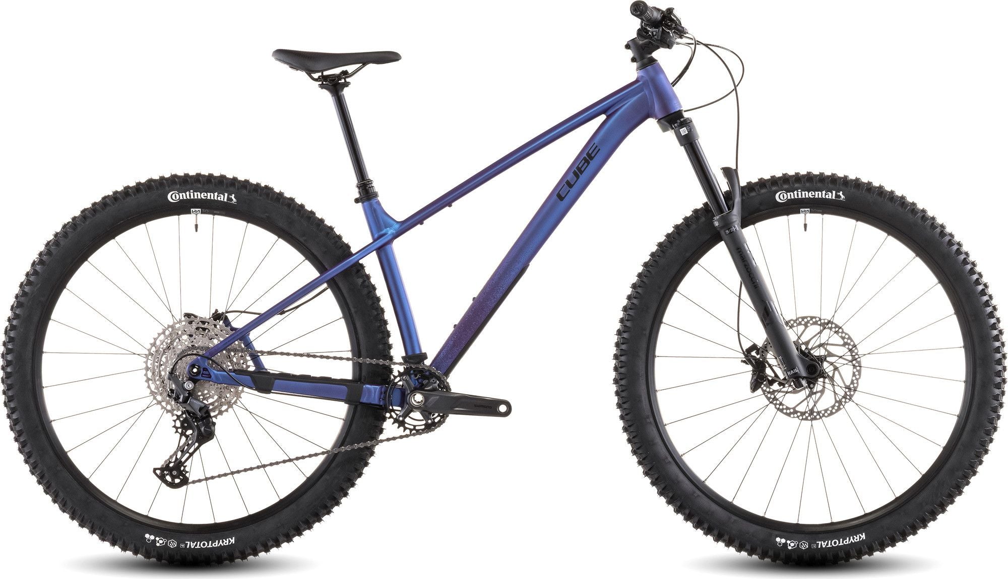 VTT Semi-Rigide Cube Reaction TM Pro Shimano 12V 27.5'' Bleu Violet 2026