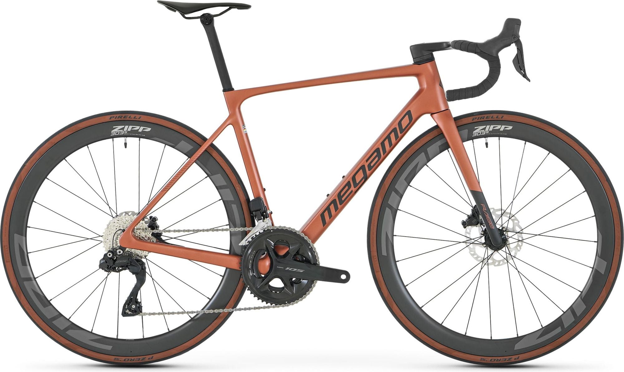 Vélo de Route Megamo Raise 15 CW Shimano 105 Di2 12V 700 mm Marron 2026