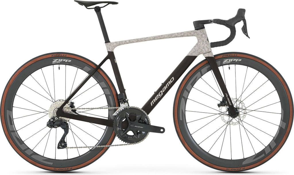 Vélo de Route Megamo Raise 15 CW Shimano 105 Di2 12V 700 mm Noir/Gris/Blanc 2026