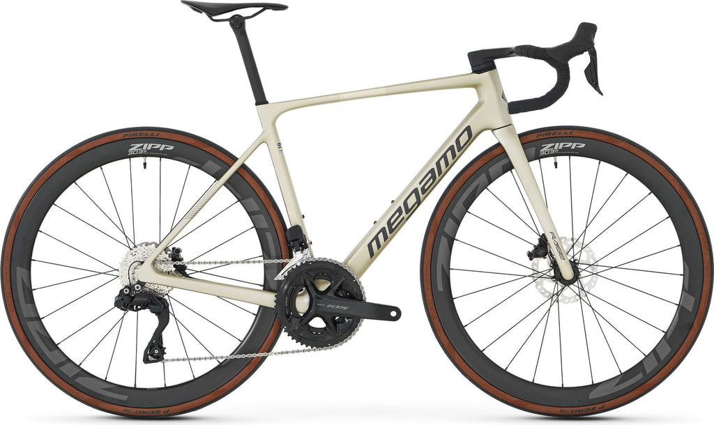 Vélo de Route Megamo Raise 15 CW Shimano 105 Di2 12V 700 mm Beige 2026