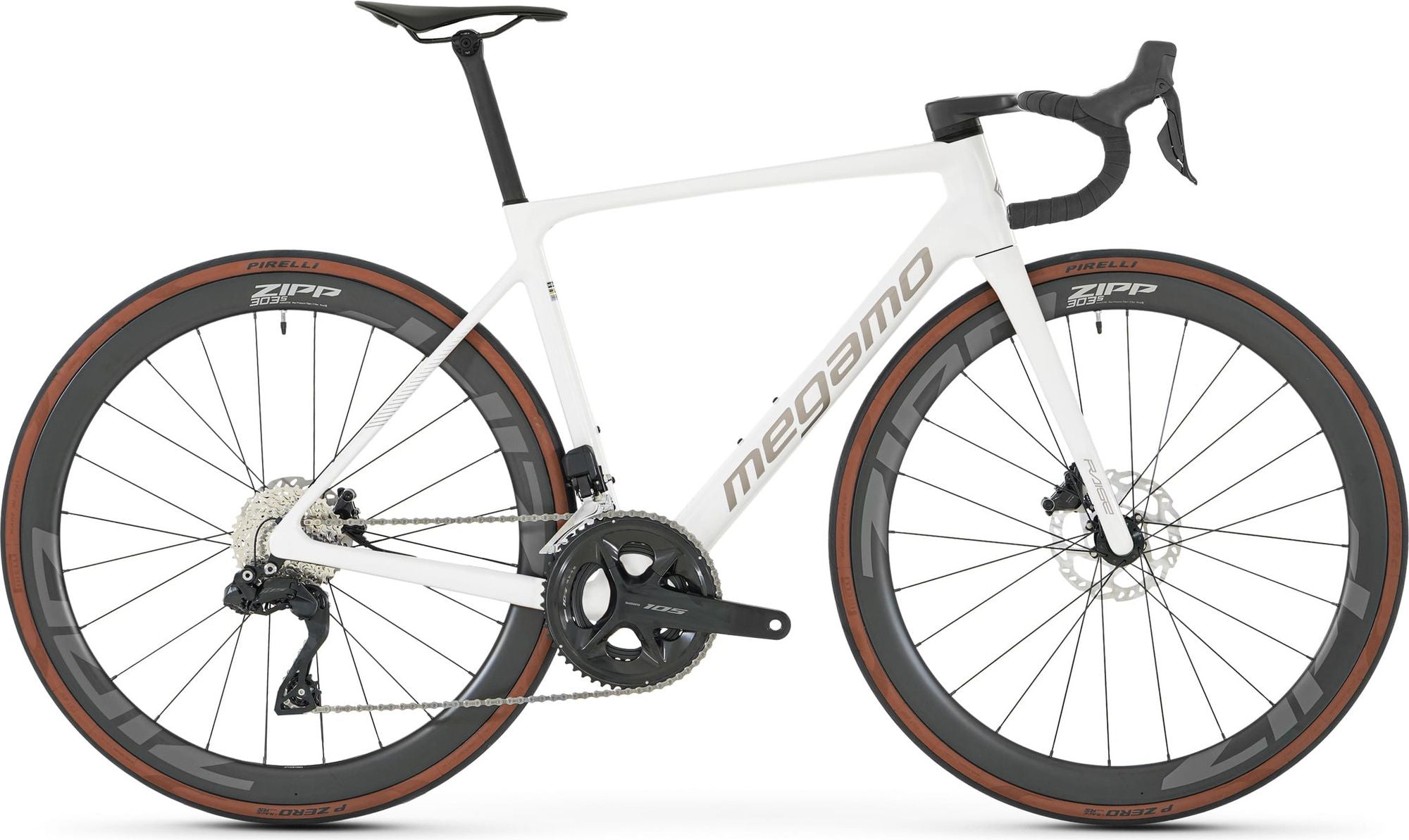 Vélo de Route Megamo Raise 15 CW Shimano 105 Di2 12V 700 mm Blanc 2026