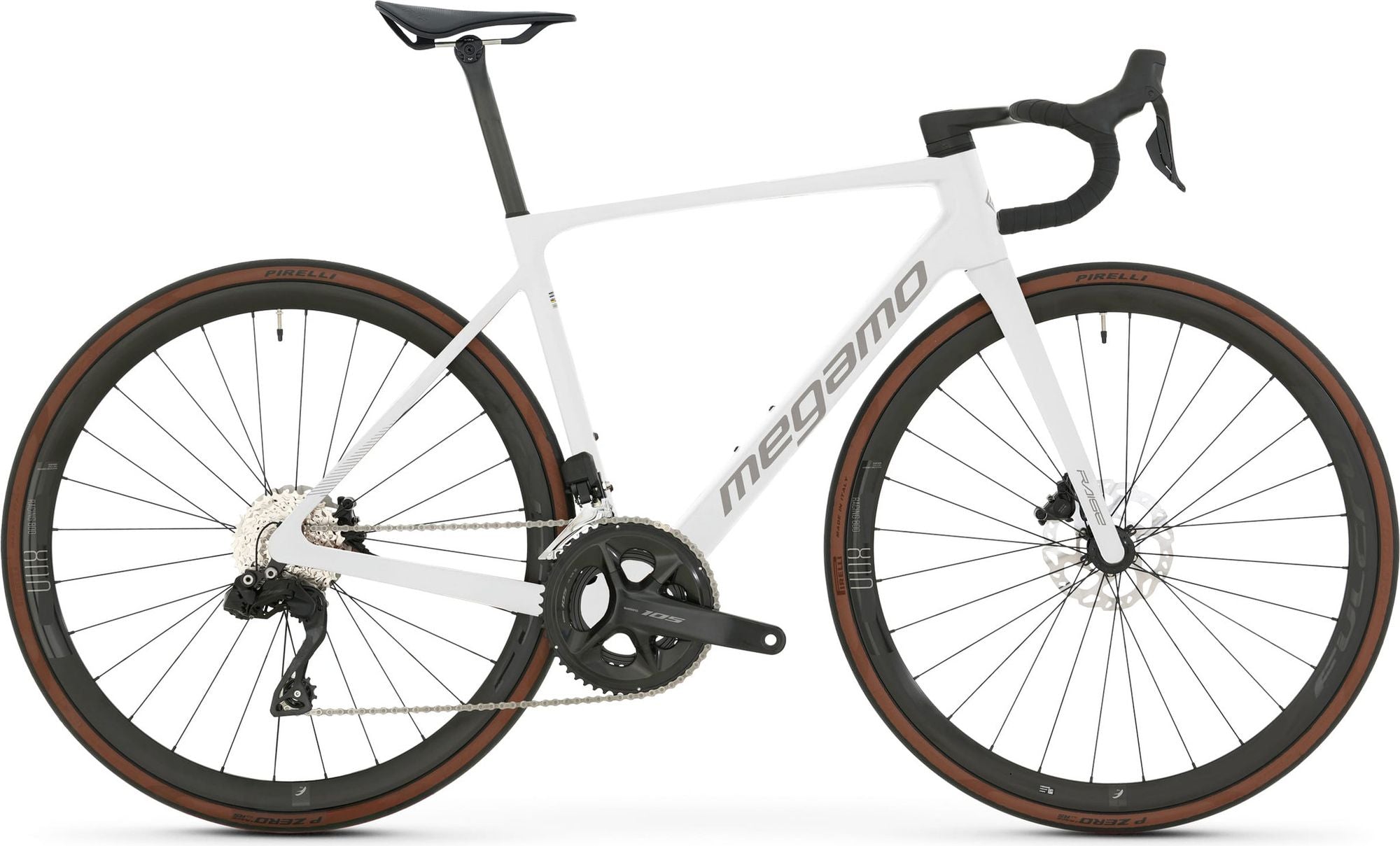 Vélo de Route Megamo Raise 15 Shimano 105 Di2 12V 700 mm Blanc 2026