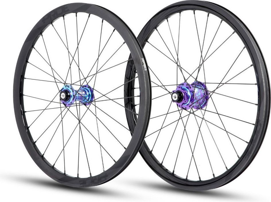 Paire de Roues Carbone Expert Pride Wave Matrix Splash 10mm Bleu Violet
