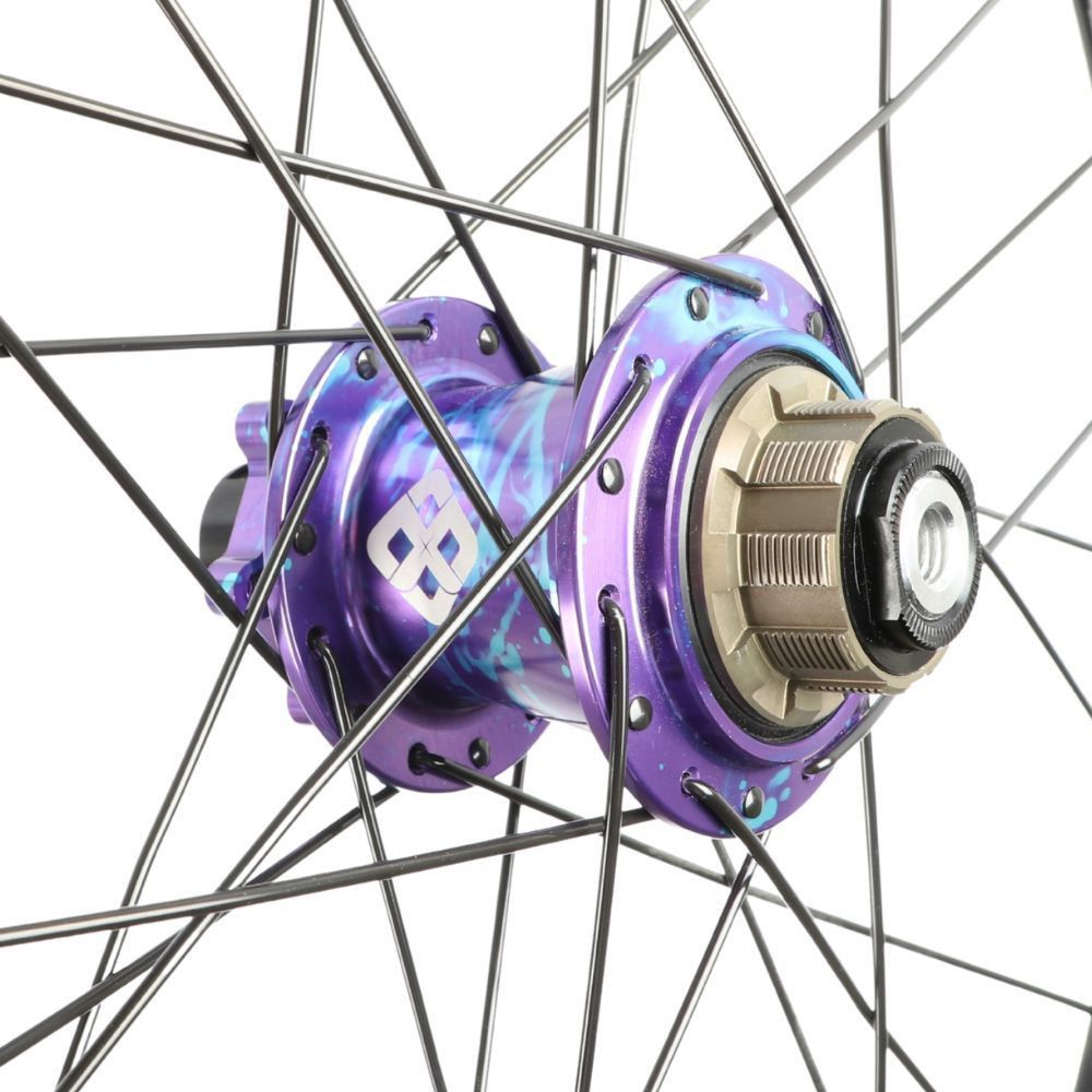 Paire de Roues Carbone Expert Pride Wave Matrix Splash 10mm Bleu Violet