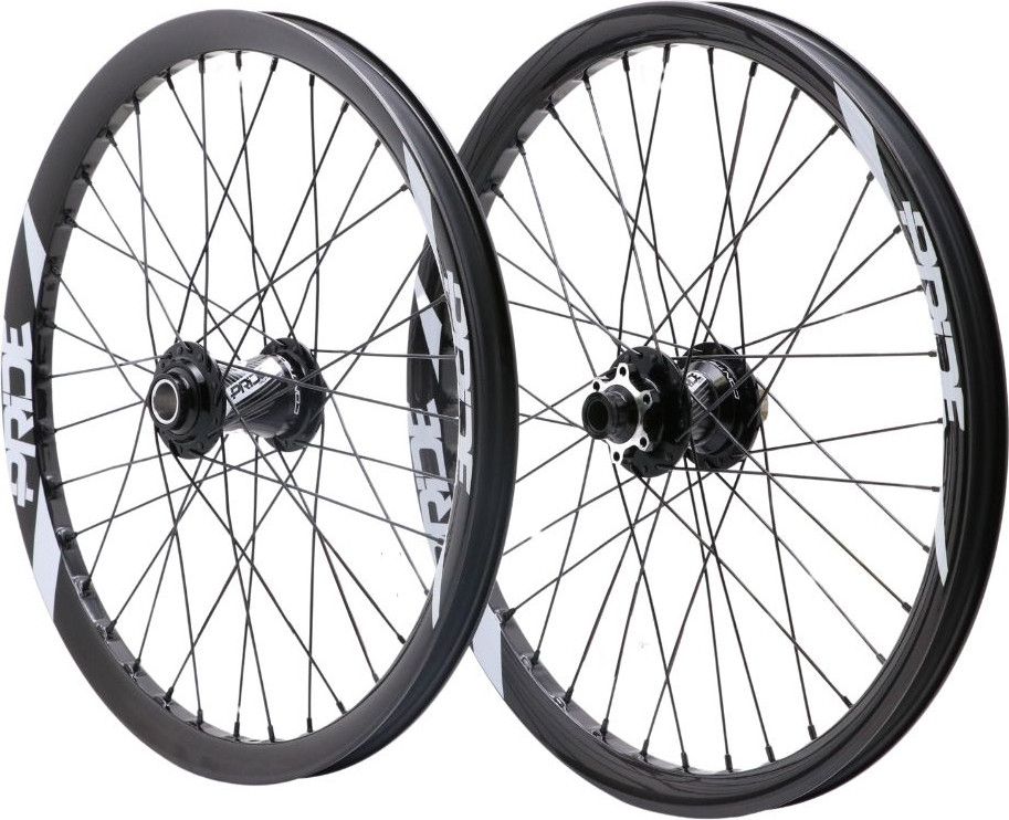 Paire de Roues Carbone Pro Pride Wave White Control V2 20/15mm Noir