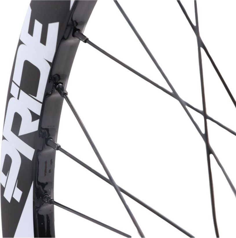 Paire de Roues Carbone Pro Pride Wave White Control V2 20/15mm Noir