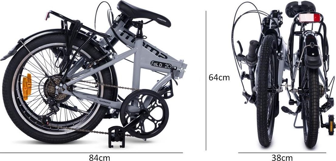 Vélo de Ville Pliant FOLD 20 , SHIMANO 7v, Selle Comfort