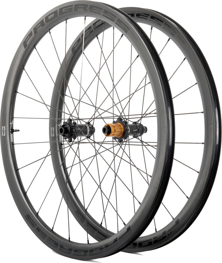 Paire de roues Progress Aero 38 Disc Noir | 12x100/12x142 | Center Lock