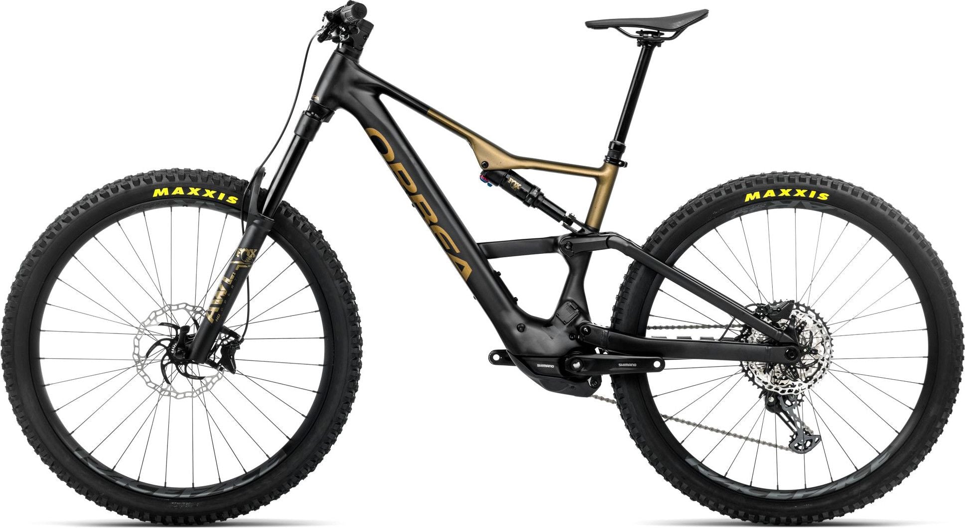 VTT Électrique Tout-Suspendu Orbea Rise LT H20 12V 630 Wh Shimano 85 Nm 29'' Noir Diamond Vert Splash Olive 2026