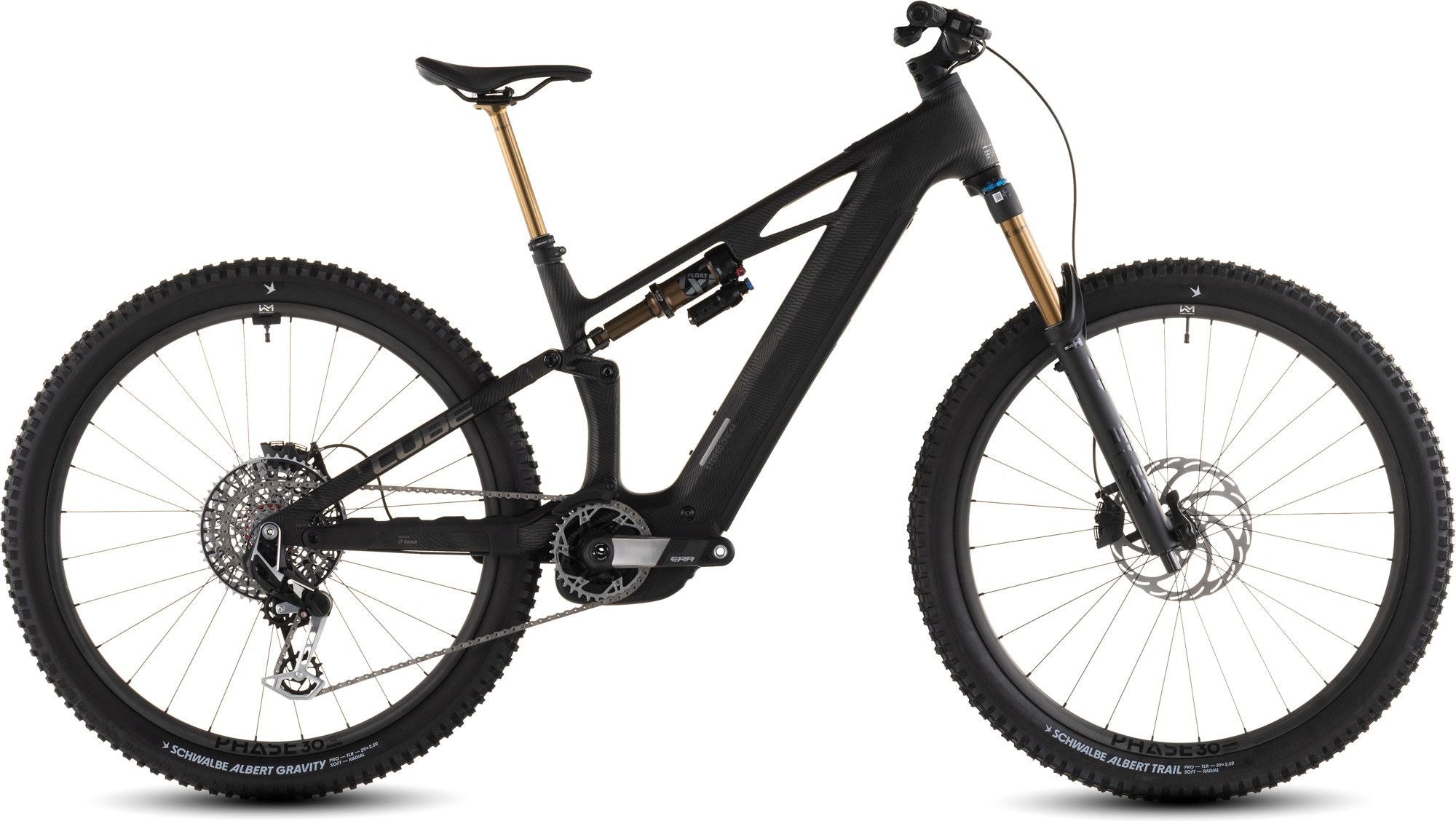 VTT Électrique Tout-Suspendu Cube Stereo Hybrid One44 HPC SLT 800 Sram XX Eagle AXS 12V 800 Wh 27.5'' Gris Noir Carbon Grid 2026