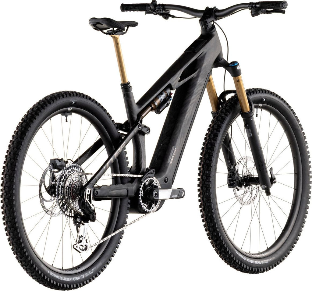VTT Électrique Tout-Suspendu Cube Stereo Hybrid One44 HPC SLT 800 Sram XX Eagle AXS 12V 800 Wh 27.5'' Gris Noir Carbon Grid 2026