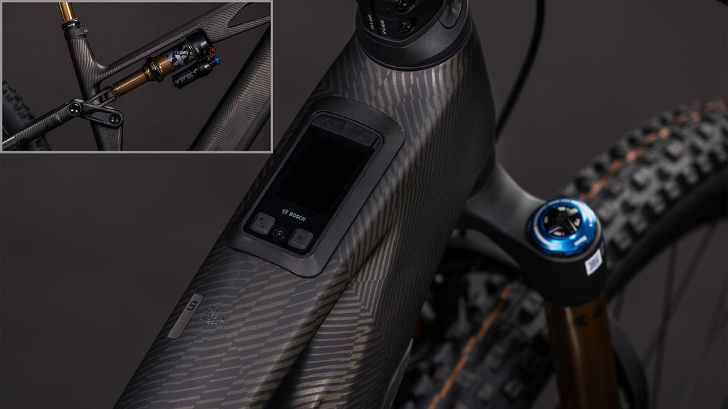 VTT Électrique Tout-Suspendu Cube Stereo Hybrid One44 HPC SLT 800 Sram XX Eagle AXS 12V 800 Wh 27.5'' Gris Noir Carbon Grid 2026
