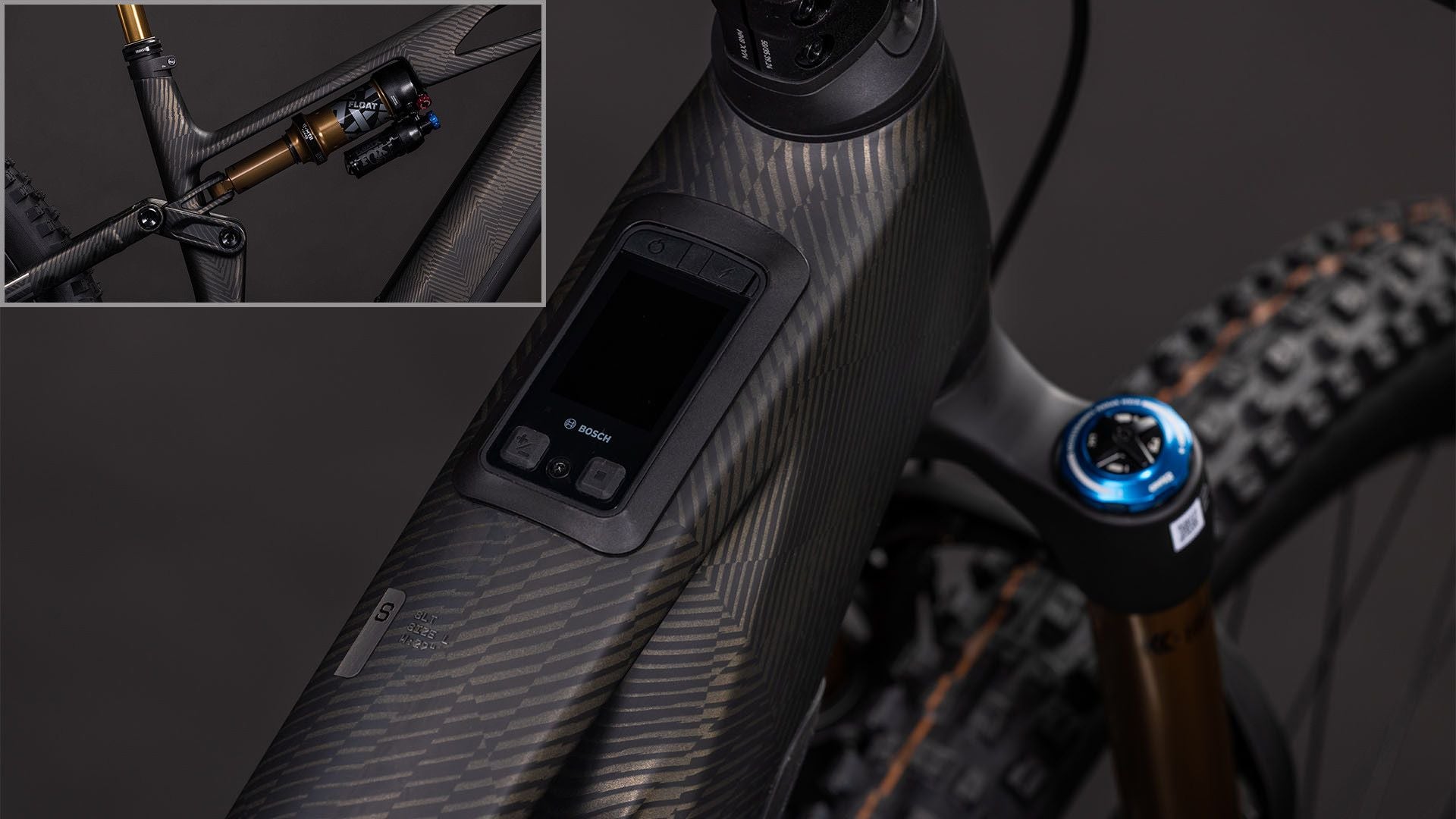 VTT Électrique Tout-Suspendu Cube Stereo Hybrid One44 HPC SLT 800 Sram XX Eagle AXS 12V 800 Wh 27.5'' Gris Noir Carbon Grid 2026