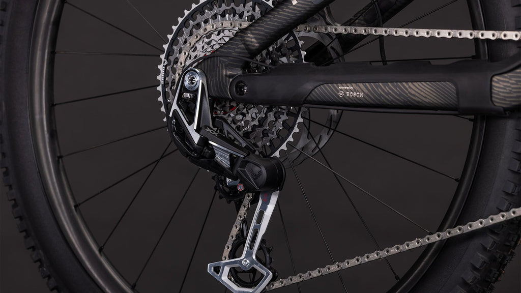 VTT Électrique Tout-Suspendu Cube Stereo Hybrid One44 HPC SLT 800 Sram XX Eagle AXS 12V 800 Wh 27.5'' Gris Noir Carbon Grid 2026
