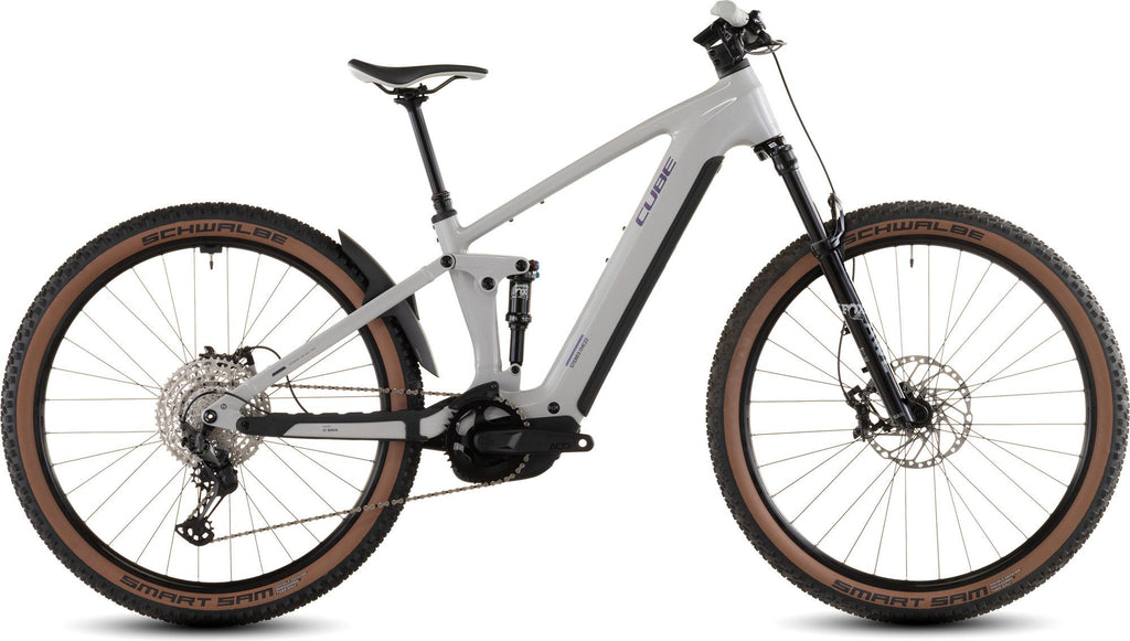 VTT Électrique Tout-Suspendu Cube Stereo Hybrid One22 SLX 800 Shimano Deore/Deore XT 12V 800 Wh 29'' Gris Beige Greige 2026